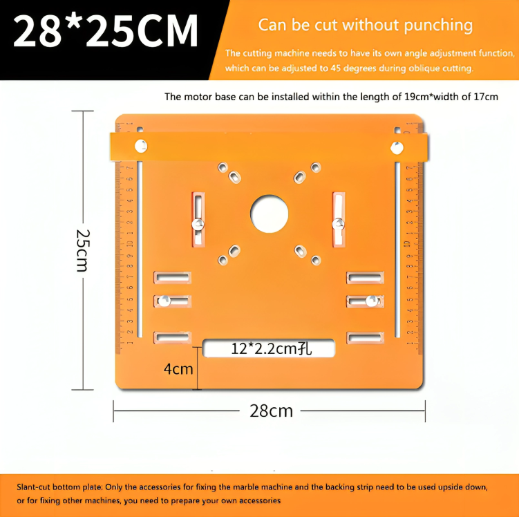 Luvikno | LuxuraCut Precision Cutter | Justerbar Bunnplate for presise og uanstrengte kutt