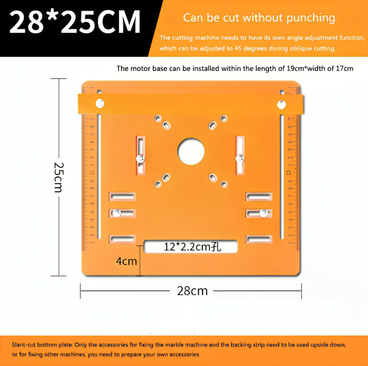 Luvikno | LuxuraCut Precision Cutter | Justerbar Bunnplate for presise og uanstrengte kutt