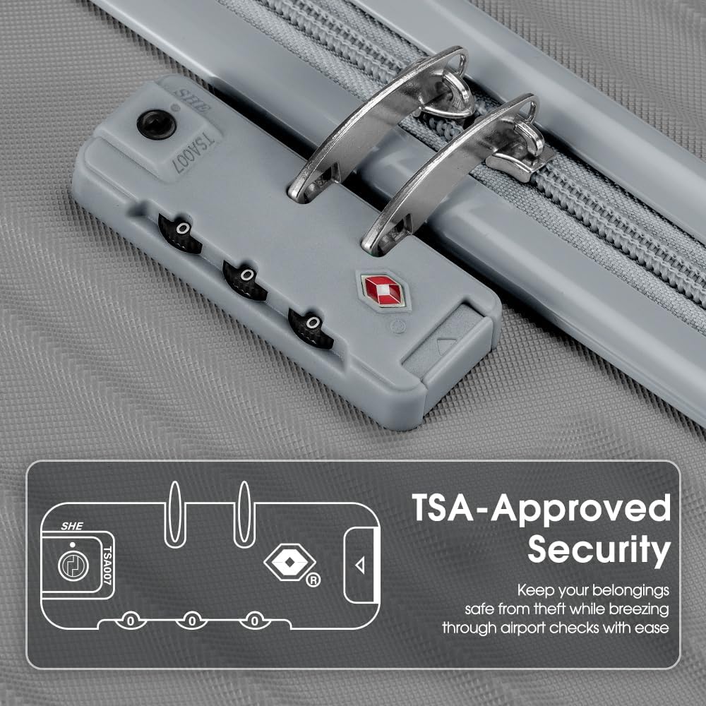 ABS Hard Shell Bagasje med Spinner Hjul & TSA Lås | Luvikno